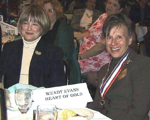 Karen and Wendy at Heart of Gold table 